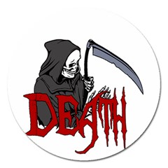 Death - Halloween Magnet 5  (round) by Valentinaart