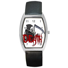 Death - Halloween Barrel Style Metal Watch by Valentinaart