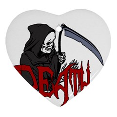 Death - Halloween Heart Ornament (two Sides) by Valentinaart