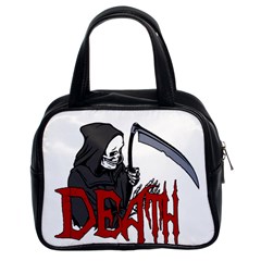 Death - Halloween Classic Handbags (2 Sides) by Valentinaart