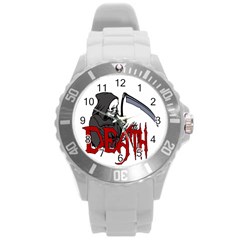 Death - Halloween Round Plastic Sport Watch (l) by Valentinaart