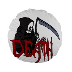 Death - Halloween Standard 15  Premium Round Cushions by Valentinaart