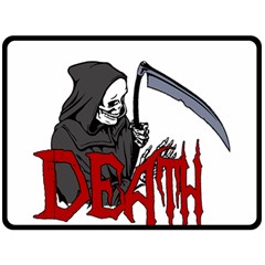 Death - Halloween Double Sided Fleece Blanket (large)  by Valentinaart