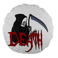 Death - Halloween Large 18  Premium Flano Round Cushions by Valentinaart