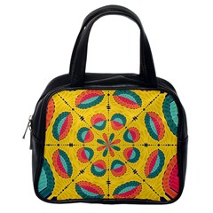 Textured Tropical Mandala Classic Handbags (one Side) by linceazul