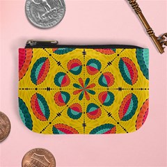 Textured Tropical Mandala Mini Coin Purses by linceazul