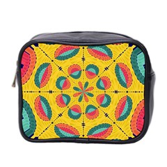 Textured Tropical Mandala Mini Toiletries Bag 2-side by linceazul