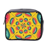 Textured Tropical Mandala Mini Toiletries Bag 2-Side Front