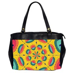 Textured Tropical Mandala Office Handbags (2 Sides)  by linceazul