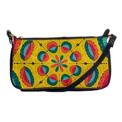 Textured Tropical Mandala Shoulder Clutch Bags by linceazul