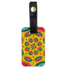 Textured Tropical Mandala Luggage Tags (one Side)  by linceazul