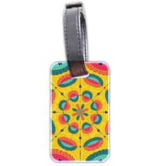 Textured Tropical Mandala Luggage Tags (two Sides) by linceazul