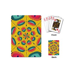 Textured Tropical Mandala Playing Cards (mini)  by linceazul