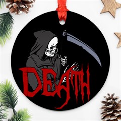 Death - Halloween Ornament (round) by Valentinaart