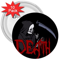 Death - Halloween 3  Buttons (10 Pack)  by Valentinaart