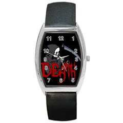 Death - Halloween Barrel Style Metal Watch by Valentinaart