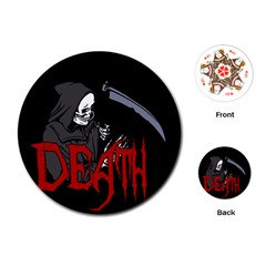 Death - Halloween Playing Cards (round)  by Valentinaart