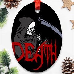 Death - Halloween Oval Ornament (two Sides) by Valentinaart