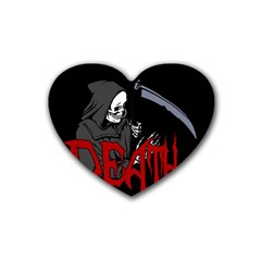 Death - Halloween Heart Coaster (4 Pack)  by Valentinaart