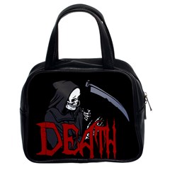 Death - Halloween Classic Handbags (2 Sides) by Valentinaart