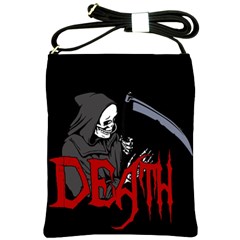 Death - Halloween Shoulder Sling Bags by Valentinaart