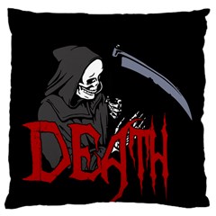 Death - Halloween Large Cushion Case (one Side) by Valentinaart