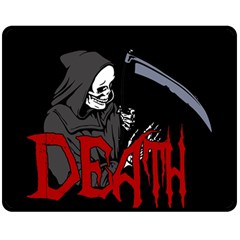 Death - Halloween Double Sided Fleece Blanket (medium)  by Valentinaart