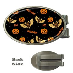 Bat, Pumpkin And Spider Pattern Money Clips (oval) 