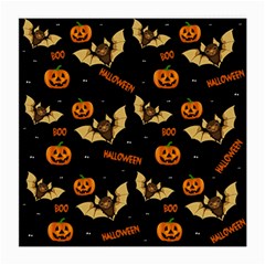 Bat, Pumpkin And Spider Pattern Medium Glasses Cloth by Valentinaart