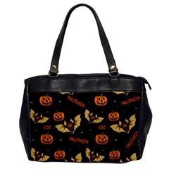 Bat, Pumpkin And Spider Pattern Office Handbags by Valentinaart