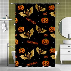 Bat, Pumpkin And Spider Pattern Shower Curtain 48  X 72  (small)  by Valentinaart