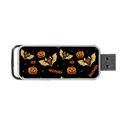 Bat, Pumpkin And Spider Pattern Portable Usb Flash (one Side) by Valentinaart