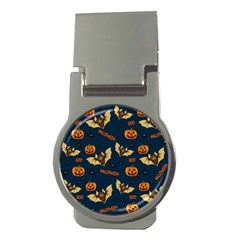 Bat, pumpkin and spider pattern Money Clips (Round) 