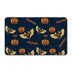 Bat, pumpkin and spider pattern Magnet (Rectangular)