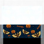 Bat, pumpkin and spider pattern Rectangular Jigsaw Puzzl Front