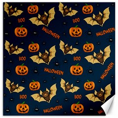 Bat, pumpkin and spider pattern Canvas 12  x 12  