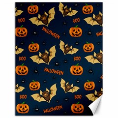 Bat, pumpkin and spider pattern Canvas 12  x 16  