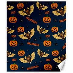 Bat, pumpkin and spider pattern Canvas 20  x 24  