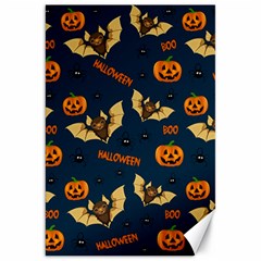 Bat, pumpkin and spider pattern Canvas 20  x 30  