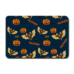 Bat, pumpkin and spider pattern Small Doormat 