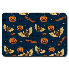 Bat, pumpkin and spider pattern Large Doormat 