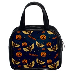 Bat, pumpkin and spider pattern Classic Handbags (2 Sides)