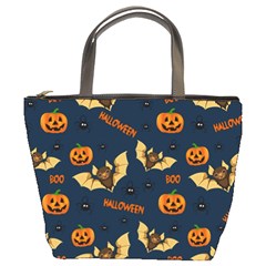 Bat, pumpkin and spider pattern Bucket Bags