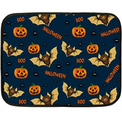 Bat, pumpkin and spider pattern Fleece Blanket (Mini)