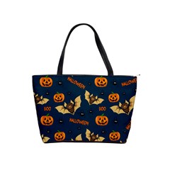 Bat, Pumpkin And Spider Pattern Shoulder Handbags by Valentinaart