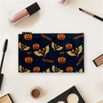 Bat, pumpkin and spider pattern Cosmetic Bag (Small)  Front