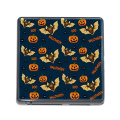 Bat, pumpkin and spider pattern Memory Card Reader (Square)