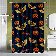 Bat, pumpkin and spider pattern Shower Curtain 48  x 72  (Small) 