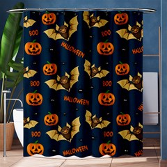 Bat, pumpkin and spider pattern Shower Curtain 60  x 72  (Medium) 