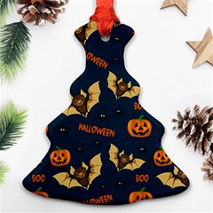 Bat, pumpkin and spider pattern Ornament (Christmas Tree) 